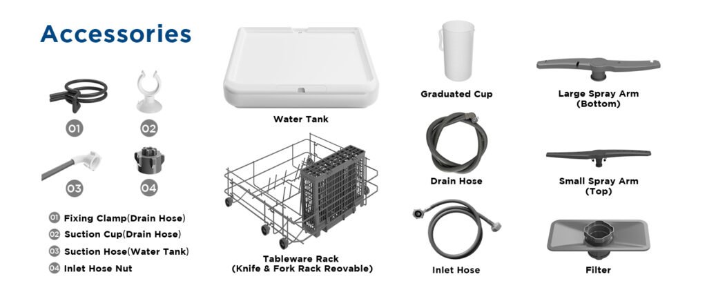 Gudsunal table top dishwasher